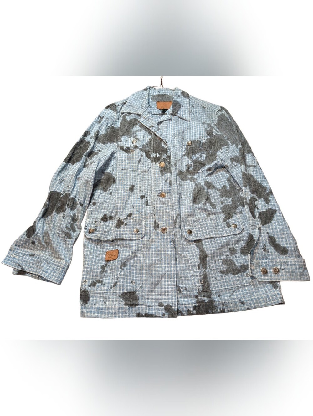 Lauren Jeans Co. Jean Jacket with India Ink Staining